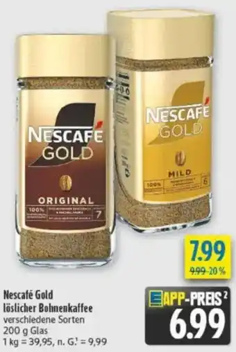 diska Nescafe Gold löslicher Bohnenkaffee Angebot