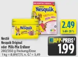 diska Nestlé Nesquik Original oder Milk-Mix Erdbeer Angebot