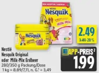 diska Nestlé Nesquik Original oder Milk-Mix Erdbeer Angebot
