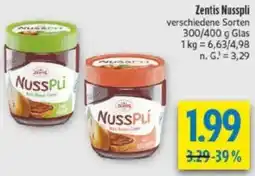 diska Zentis Nusspli Angebot