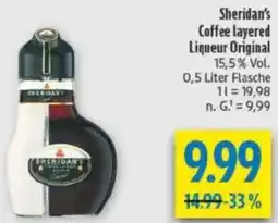 diska Sheridan's Coffee layered Liqueur Original Angebot