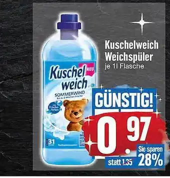 Edeka Kuschelweich WEichspüler 1L Angebot