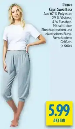 diska Damen Capri Sweathose Angebot