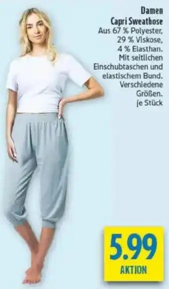 diska Damen Capri Sweathose Angebot