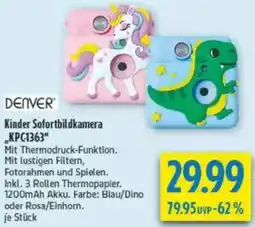 diska DENVER Kinder Sofortbildkamera KPC-1363 Angebot