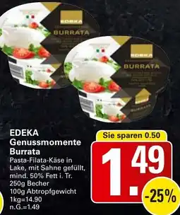 WEZ EDEKA Genussmomente Burrata Angebot