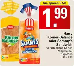 WEZ Harry Körner-Balance oder Sammy's Sandwich Angebot
