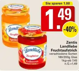 WEZ Zentis Landliebe Fruchtaufstrich Angebot