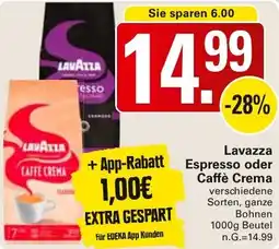 WEZ Lavazza Espresso oder Caffè Crema Angebot