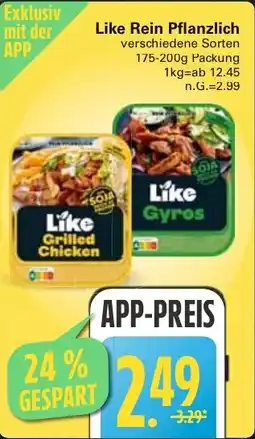 WEZ Like Rein Pflanzlich Angebot