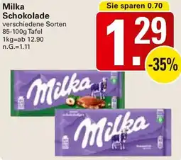 WEZ Milka Schokolade Angebot