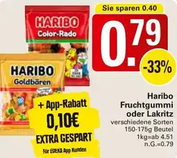 WEZ Haribo Fruchtgummi oder Lakritz Angebot