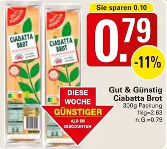 WEZ Gut & Günstig Ciabatta Brot Angebot