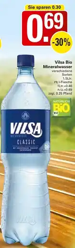 WEZ Vilsa Bio Mineralwasser Angebot