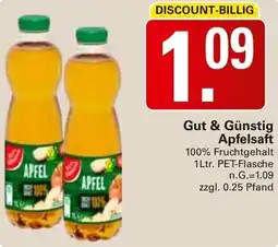 WEZ Gut & Günstig Apfelsaft Angebot