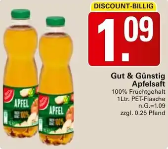 WEZ Gut & Günstig Apfelsaft Angebot