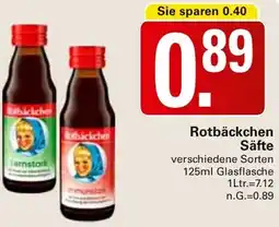 WEZ Rotbäckchen Säfte Angebot