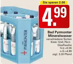 WEZ Bad Pyrmonter Mineralwasser Angebot