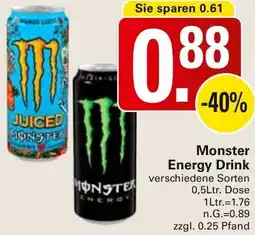 WEZ Monster Energy Drink Angebot