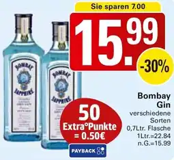 WEZ Bombay Gin Angebot