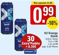 WEZ X2 Energy Drink Angebot