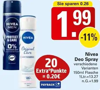 WEZ Nivea Deo Spray Angebot