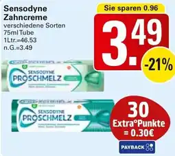 WEZ Sensodyne Zahncreme Angebot