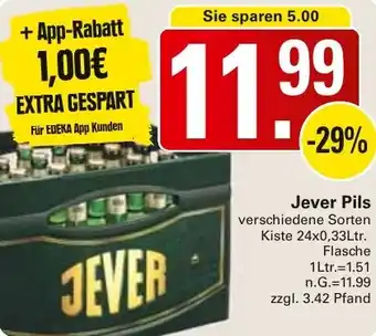 WEZ Jever Pils Angebot
