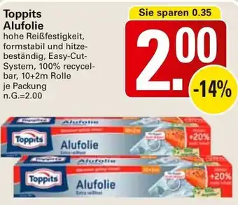 WEZ Toppits Alufolie Angebot
