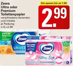 WEZ Zewa Ultra oder Premium Toilettenpapier Angebot