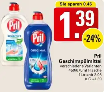 WEZ Pril Geschirrspülmittel Angebot