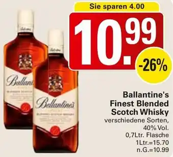 WEZ Ballantine's Finest Blended Scotch Whisky Angebot