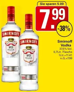 WEZ Smirnoff Vodka Angebot