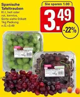 WEZ Spanische Tafeltrauben Angebot