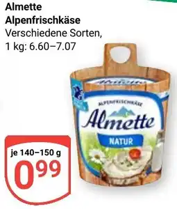 Globus Almette Alpenfrischkäse Angebot