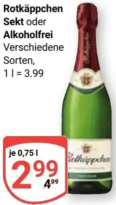 Globus Rotkäppchen Sekt oder Alkoholfrei Angebot