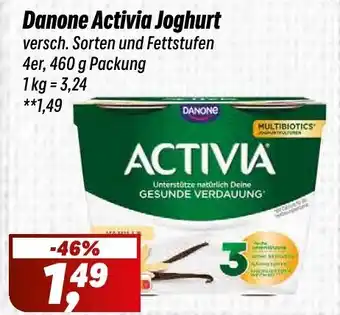 Simmel Danone Activia Joghurt Angebot