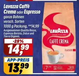 Simmel Lavazza Caffè Crema oder Espresso Angebot