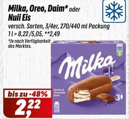 Simmel Milka, Oreo, Daim oder Nuii Eis Angebot