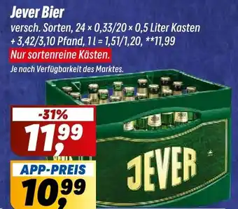 Simmel Jever Bier Angebot