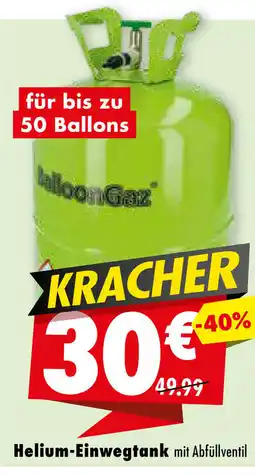 Mäc Geiz Helium-Einwegtank mit Abfüllventil Angebot