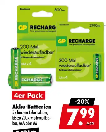 Mäc Geiz GP RECHARGE Akku-Batterien Angebot