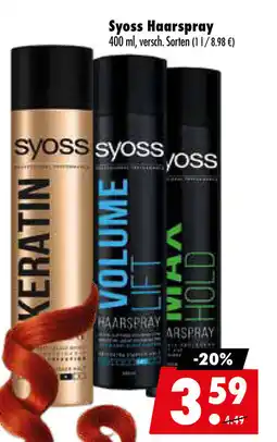 Mäc Geiz Syoss Haarspray Angebot