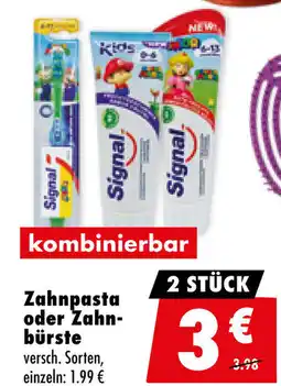 Mäc Geiz Signal Zahnpasta oder Zahn- bürste Angebot