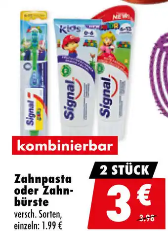 Mäc Geiz Signal Zahnpasta oder Zahn- bürste Angebot