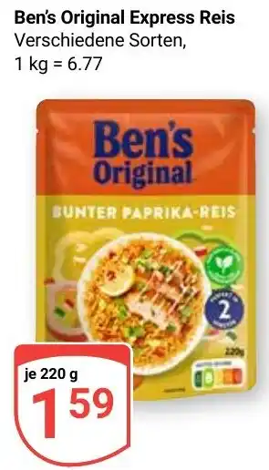 Globus Ben's Original Express Reis Angebot