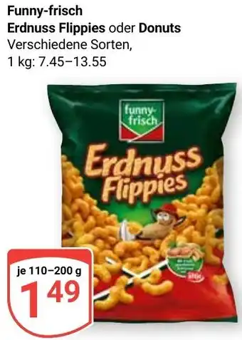 Globus Funny-frisch Erdnuss Flippies oder Donuts Angebot