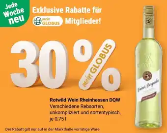 Globus Rotwild Wein Rheinhessen DQW Angebot