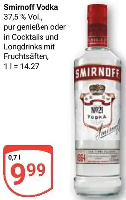 Globus Smirnoff Vodka Angebot
