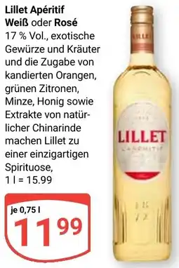 Globus Lillet Apéritif Weiß oder Rosé Angebot